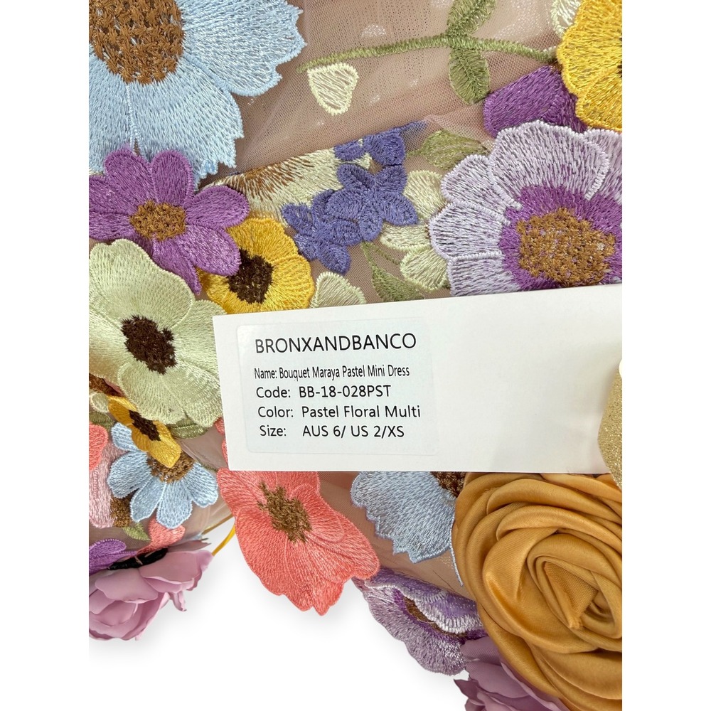NWT Bronx and Banco Bouquet Maraya Mini Dress $750 - Size 2 / XS - Picture 14 of 16